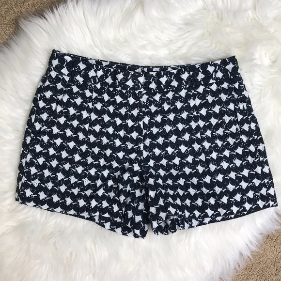 Theory black and white patterned cotton shorts - Picture 4 of 6